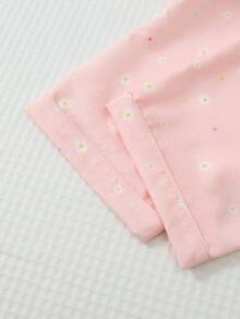 2pcs Daisy Print Pajama Set, Sweet And Cute Lapel Button Long Sleeve Top And Pants, Women's Sleepwear And Loungewear Suitable For Home Use - Pink - View 8