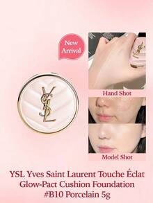 Yves Saint Laurent YSL Pink Diamond Pattern Leather Cushion Foundation B10 Shade 5g, Cushion Ringan Tahan Lama untuk Menutupi Kekurangan, Alas Rias Portabel untuk Sentuhan Akhir, Cocok untuk Bepergian, Bekerja, Berbelanja, Kencan, Perjalanan, dan Acara Luar Rumah untuk Menciptakan Tampilan Riasan yang Jelas dan Lembut - B10 - View 8