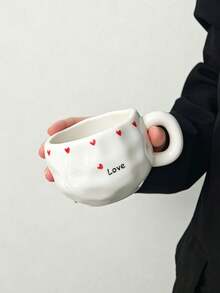 1pc Large Capacity Ceramic Coffee Mug, European Minimalist Hand-Painted Ceramic Cup, Mug, Water Cup, Coffee Cup, Afternoon Tea Cup, Office Highly Attractive Water Cup, Coffee Cup, Suitable For Home, Gathering, Party, Gift - Multicolor - View 16