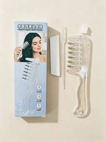 Pink/Transparent Roller Ball Scalp Oil Applicator Comb, Scalp Oil Dispensing Hairbrush, For Home, Travel, Salon And Daily Use. Essential Oil Hair Care Comb. Comb + Dropper, Scalp Massage Comb, 6 Roller Balls, Reusable Refillable. Liquid Essence Quickly Delivered To Hair Roots - Multicolor - View 15