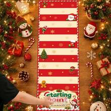 1pc Christmas Rolling Game Score Scroll, Featuring Santa Claus, Gingerbread Man And Snowman Patterns - Red And Beige Striped Competitive Tabletop Game Prop, Suitable For Family Gatherings, Winter Parties, Christmas Decoration - Multicolor - View 3