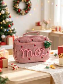 1pc Personalized Lunch Bag, Customized Name, Teen Lunch Box, Teen Travel Bag, Back To School Bag, Teen Tote Bag, Student Thickened Cute Fruit Bag - Multicolor - View 5
