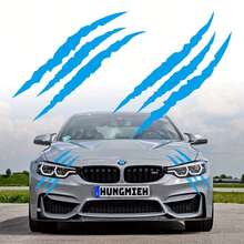 2 Packs Ghost Claw Scratch Car Decals, Headlight Brow Decals, Vinyl Car Customization Decals, Striped Claw Marks, Multiple Colors Available - A - View 10