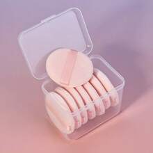 Round Makeup Puffs Set Of 8 With Storage Box, Suitable For All Skin Types, Soft And Skin-Friendly - Multicolor - View 11