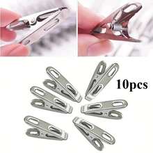 10/20/30/40pcs Heavy Duty Stainless Steel Clothes Pegs - Non-Slip Rust-Proof Clips, Suitable For Laundry, Plants And Projects | Durable Indoor/Outdoor Drying Tool, Multi-Functional Storage Solution, Strong Rust-Proof Spring, Perfect For Home, Office And Garage, Clothes Pegs - View 12