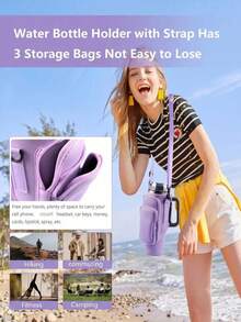 1 Buah Tas Penyimpanan Botol Air Serbaguna, Aksesori Tas Penyimpanan dan Penyangga Botol Air Olahraga yang Dapat Dilepas, Aksesori Botol Air Aktivitas Luar Ruangan Multifungsi Genggam yang Mudah Dibawa - MultiWarna - View 5