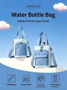 1 Dopamine Color High-Value Crossbody Handheld Water Bottle Bag, Student Water Bottle Bag, Travel Waterproof Water Bottle Bag, Large-Capacity Water Bottle Bag For Commuting - View 3
