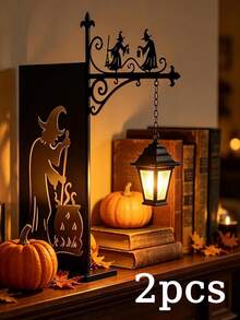 1/2/4pcs Vintage Mini Bookshelf Lamp, Library Lantern Book Corner Decor Light, Streetlight Style Black Bookshelf Decoration, Suitable For Home Library Office, Book Lover Holiday Gift, Halloween Christmas Thanksgiving Gift - Multicolor - View 21