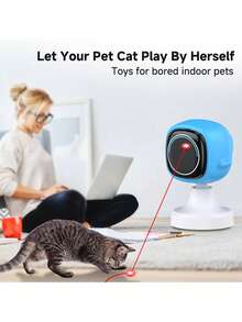 Interactive Laser Chase Cat Toy - USB Rechargeable, Handheld Or Desktop Placement, Automatic Timer Switching, Endless Fun - Blue - View 11