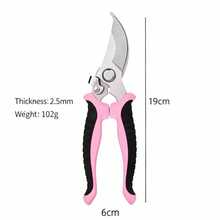 1pc Pink Professional Floral Pruning Scissors, Gardening Pruning Shears, Stainless Steel Blade, Handheld Pruning Tool Set With Box - A - View 6
