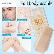 1pc SPF50 PA++++ Moisturizing Sunscreen, High Protection Facial Sunscreen, Lightweight Non-Greasy Texture, Hydrating And Oil-Control, Brightens Dull Skin, Leaves Skin Fresh And Soft, Radiant, Suitable For Summer Outdoor And Daily Use - Multicolor - View 7