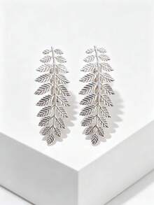 2pcs/4pcs Metal Leaf Hair Clips, Leaf-Shaped Hair Clips, Bangs Fixing Clips, Super Fairy Forest Style Hair Accessories, Multi-Function Leaf Hair Clips, Duck-Billed Hair Clips, Word Theme Hair Clip Set - Multicolor - View 4
