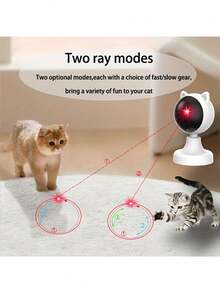 Interactive Laser Chase Cat Toy - USB Rechargeable, Handheld Or Desktop Placement, Automatic Timer Switching, Endless Fun - Black - View 10
