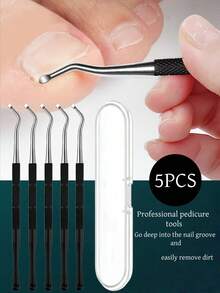 10PCS Stainless Steel Nail Cleaner & Cuticle Pusher - Multicolor - View 2