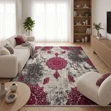 Washable Scandinavian Rugs – Nordic Designs For Modern Homes - Perfect For Living Room, Bedroom, Hallway, Kitchen - Indoor And Outdor Carpet | Non-Slip Backing - Coffee Brown - View 3