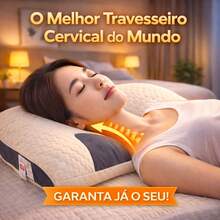 Travesseiro Ortopédico Cervical Ergonômico, Fino, Suporte para Coluna e Pescoço, Algodão Respirável, Antiácaro, Melhora a Postura **** - Cor aleatoria - Visão 3