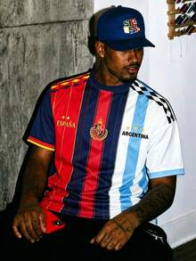 Men's Argentina Football Short Sleeve T-Shirt, Suitable For Matches, Streetwear, For Men, Fans, Gift - Red - View 6