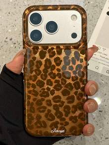 奢華秋季棕色豹紋亮片冰感手機殼，適用於 iPhone 18 Pro Max 18 Pro 17 Pro Max 17 Pro 17 16 Pro Max 16 Pro 16 15 Pro Max 15 Pro 15 14 Pro Max 14 Pro 14 13 Pro Max 13 Pro 13 12 Pro Max 12 Pro 12 11，時尚防震防摔手機保護殼 - 棕色豹紋 - 查看 2