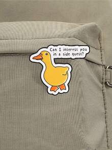 QIHOO 1PC Cute Cartoon Duck Enamel Pin Funny Slogan Brooch Clothing Backpack Accessory Gift - Multicolor - View 5