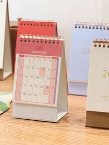 1PC Minimalist 2026-2027 Desk Calendar, Office Desktop Decoration, New Calendar Planner And Memo Notebook With Reminder, Recording And Scheduling Functions - Multicolor - View 5