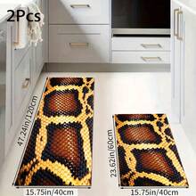 Karpet Panjang Motif Ular Imitasi, Dekorasi Rumah Dalam Ruangan, Karpet Dapur, Keset Pintu Masuk, Dekorasi Lorong, Karpet Samping Tempat Tidur Kamar Tidur, Karpet Ruang Tamu, Karpet Ruang Cuci, Keset Kamar Mandi, Cocok Untuk Apartemen, Asrama dan Dekorasi Rumah Sehari-hari - MultiWarna - View 11