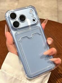 Minimalist Insert Card Style Soft Clear Transparent Phone Case Compatible With IPhone 18 Pro Max 18 Pro 17 Pro Max 17 Pro 16 Pro 16 Pro Max 15 Pro Max 15 Pro 14 Pro Max 14 Pro 13 Pro Max 13 15 17 16 Shockproof Drop Protection Cover - Clear - View 2
