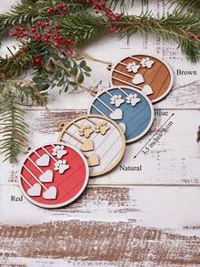 Personalized Family Christmas Decor | Customized Name Christmas Tree Ornament | 1-5 Names Wooden Holiday Keepsake | Family Christmas Gift - Multicolor - View 9