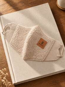 Autumn/Winter Teddy Fleece 3D Warm Face Mask, Unisex, Leather Patch Decor, Windproof, Breathable, Adjustable Ear Loops, Suitable For Commuting, Outdoor, Cycling - Teddy Fleece - View 8