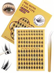 40 Clusters DIY Self-Adhesive Eyelash Extension Kit D Curl Single Lashes, Suitable For Beginners, Reusable - Perfect For Daily Wear, Parties, Travel And Gifts - View 9