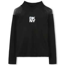 DKNY تيشيرتات للفتيات الشابات - الأسود - مشاهدة 1