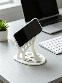 Hollow 3D Printed Phone Desktop Stand, Stable Inclined Angle For Watching Videos And Browsing, Breathable Heat Dissipation Compatible With Most Models, Office And Dormitory Universal Multi-Color Options, Slouchy Hands-Free Digital Support Stand - Multicolor - View 13