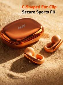 Acer OHR665 Wireless Earbuds Bluetooth 6.0 Semi-In-Ear ENC Noise Cancelling Call Lightweight Ear Clip Design Comfortable Wear 250mAh Portable Charging Case Touch Control Compatible With Phone IOS/Android System - View 2