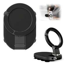 Magnetic Phone Holder, Suction Cup Phone Mount, 360° Rotatable, Foldable, Strong Magnet, Vacuum Suction, Dual Function, Compatible With Magsafe, Portable, Adjustable Angle, Hands-Free, Reusable, Washable, Anti-Slip, Universal Compatibility - Black - View 1