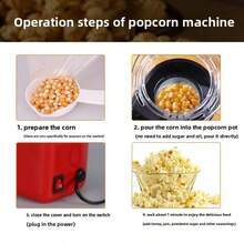 This Fully Automatic Mini Electric Popcorn Maker Is Perfect For Family Use And An Ideal Option For Healthy Snacking. - US A Type Plug(110-127V) - View 7