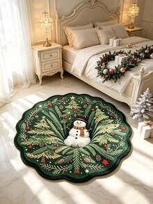 1 buah Keset Motif Manusia Salju & Pohon Natal, Keset Kamar Mandi, Karpet Kamar Mandi, Keset Pintu, Karpet Kecil, Karpet, Keset Lantai, Dekorasi Rumah, Karpet Area, Keset Luar Ruangan, Dekorasi Rumah, Karpet Area, Karpet Kamar Tidur, Karpet yang Dapat Dicuci, Hadiah Natal - MultiWarna - View 2