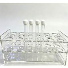 Transparent Hard Plastic Tubes With White Screw Caps, Clear PS Plastic Storage Tubes - View 2