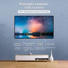 Projector Screen 60/72/84/100/120Inch, Movie Projector Screen 16:9 Foldable And Portable Anti-Crease Indoor Outdoor Projection Double Sided Video Projector Screen For Home, Party, Office, Classroom - View 8