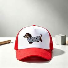 1pc Unisex Dog Print Fun Sponge Mesh Trucker Hat Baseball Cap , Suitable For Daily Use, Travel, Hiking, Mountain Climbing, Beach Vacations - Multi-color - View 3