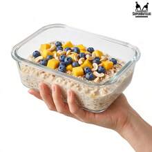 Superbutelki Glass Food Storage 1500 ML Containers With Airtight Lids, Heat Resistant Lunch Boxes For Meal Prep, Oven, Microwave, Freezer And Refrigerator, Reusable Leakproof Glass Containers For Home, Kitchen, Work, School And Everyday Food Storage - Mint Blue - View 8