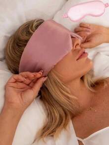 1pc 100% Pure Silk Luxury Unisex Sleep Mask, Comfortable & Breathable, Travel Essential, Solid Color Adjustable, Create Ultimate Sleep Experience - Multi-color - View 4