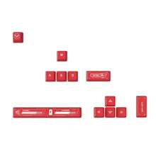 12-Key Dye-Sublimation Novelty Keycaps, OEM Height, Bio-Yellow And Bio-Red Color Scheme - View 1