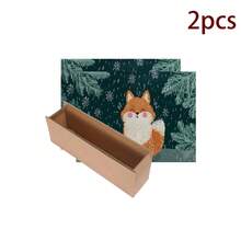 1pc Christmas Snowy Fox Pattern Diatomaceous Earth Absorbent Mat, Kitchen Countertop Drying Mat, Coffee Machine Mat, Pour-Over Coffee Pot Mat, Dish Drainer Mat, Non-Slip Heat-Resistant Kitchen Mat, Table Mat, Breakfast Mat, Washing Machine Mat, Home Kitchen Dining Table Coffee Shop Bar Decor Mat, Holiday Party Housewarming Gift - Multicolor - View 9
