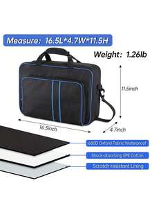 Cross-Border Hot-Selling 1pc Black & Blue P5 Console One Shoulder Storage Bag, Crossbody Handbag, Travel Bag Accessory, Large Capacity, Dust-Proof & Wear-Resistant - View 4