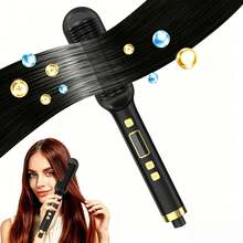 2-In-1 Straightening & Styling Brush With LCD Display, Fast Heating, Adjustable Temperature, Reduces Frizz, No Hair Damage, Anti-Scald Design, Multi-Function, Ideal Gift For Valentine's Day/Mother's Day/Birthday, Hair Straightener Brush - Multicolor - View 2
