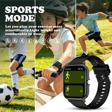 1.83 Inch HD Touch Screen Smart Watch With Silicone Strap, Includes 2 Straps, Supports Bluetooth Calling, Message Notification, Calorie, Sports Tracking, Stopwatch, Weather Forecast, Music Control, Compatible With Android/IOS Phones, Multi-Function Smart Watch - Multicolor - View 7