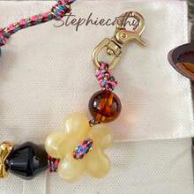 STEPHIECATHY Fashionable Colorful Rope Knot, Shell & Flower Decor Beaded Handmade Bracelet, Keychain, Pendant, Suitable For Phone, Bag, Purse Accessories, Valentine's Day Gift - Multicolor - View 8