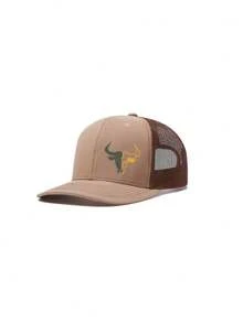 1pc American Bull Graphic Trucker Mesh Cap, Men's Breathable Patchwork Baseball Hat, Outdoor Sun Protection Adjustable Head Circumference Casual Versatile Hard Top Baseball Cap - Multicolor - View 5