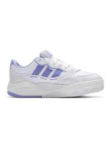 Adidas 女款 Lite Shuffle 紫色圖案厚底休閒滑板鞋 KH9026 - 白/淡紫/淡紫 - 查看 7