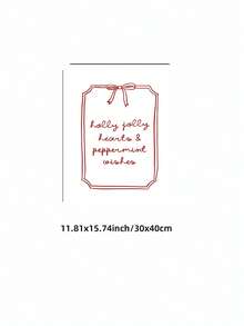 1pc Frameless Christmas Quote Preppy Cute Holiday Wall Art Dorm Bedroom Apartment Decor Back To School Funky Posters Dorm Essentials - Multi-color - View 11