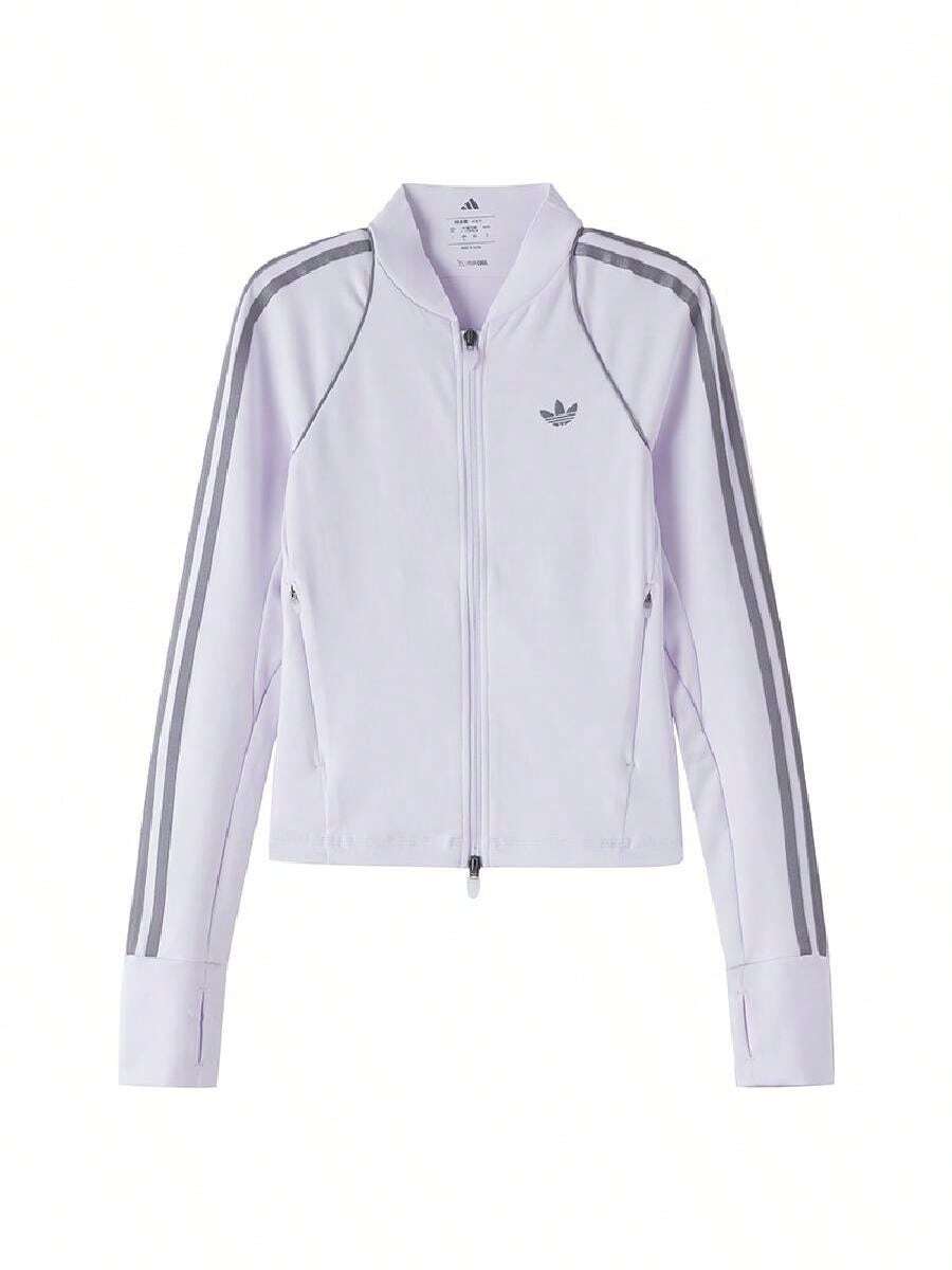 Adidas Áo khoác thể thao nữ OG SP MIDLAY cổ đứng dáng ôm KW5806 - màu tím nhạt - Xem 1